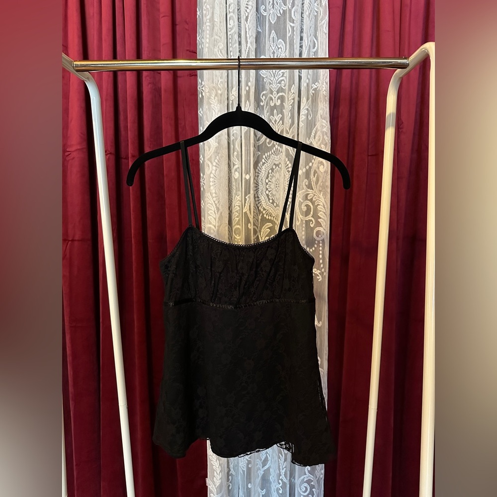 Byer California Black Lace Cami Top